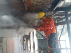 带压堵漏施工现场