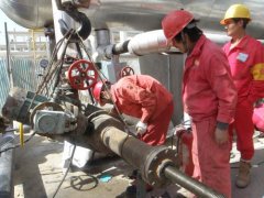 带压开孔施工现场